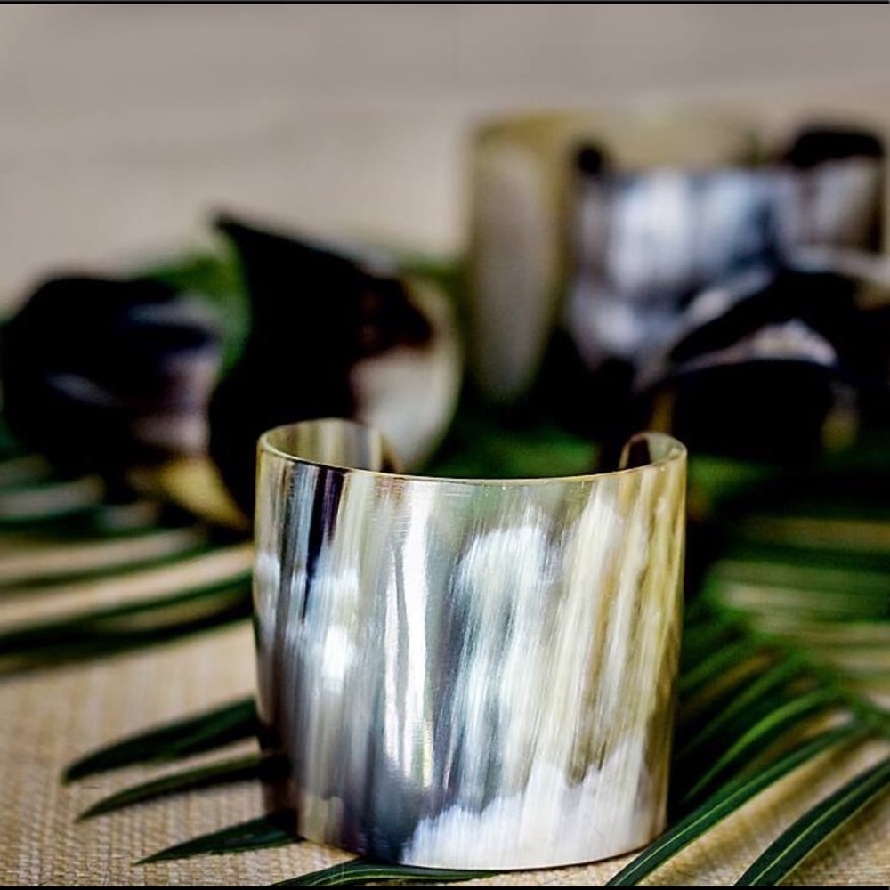 Handmade horn cuff